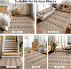 Tangsoo Modern Geometric Easy Jute Rug 3x5 Small Area Rug, Non-Slip Washable Rug - Image 8