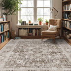 LUMI 8x10 Washable Area Rug for Living Room, Ultra Soft Traditional Vintage - Image 8