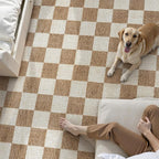 LIVEBOX 9x12 Area Rugs for Living Room, Checkered Non-Slip Washable Rugs - Image 6