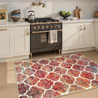 Lahome Moroccan 3x5 Rug for Bedroom, Washable Area Rugs Non-Slip Throw Entryway - Image 4