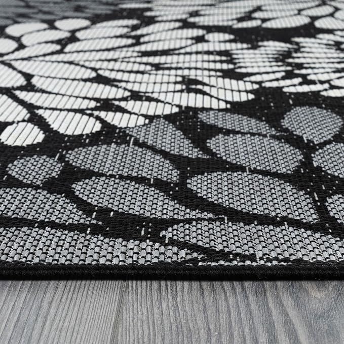 Beverly Rug Outdoor Rug 8x10 Modern Exotic Tropical Leaf Area Rugs - Image 6