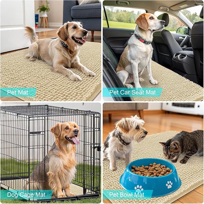 OLANLY Dog Door Mat for Muddy Paws 30x20, Absorbs Moisture and Dirt, Absorbent - Image 7