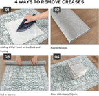 Vintage Floral 2x6 Runner Rug, Sage Green White Washable Kitchen Runner Rug - Image 3