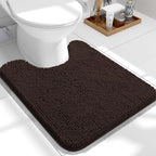 OLANLY Toilet Rugs U-Shaped 24x20, Extra Soft Absorbent Chenille Contour by OLANLY