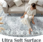 jinchan Fiora Runner Rug 2x5 Washable Hallway Runner- Vintage Floral Non Slip - Image 6