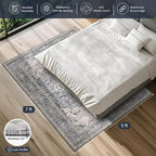 PURRUGS Vintage Farmhouse Boho Area Rug 5x7 ft, Non-Slip Machine Washable Rug - Image 4