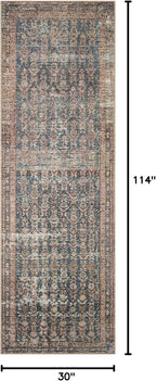 Loloi Amber Lewis Billie Collection, Ocean & Brick 2'-6" x 9'-6" Area Rug – - Image 2
