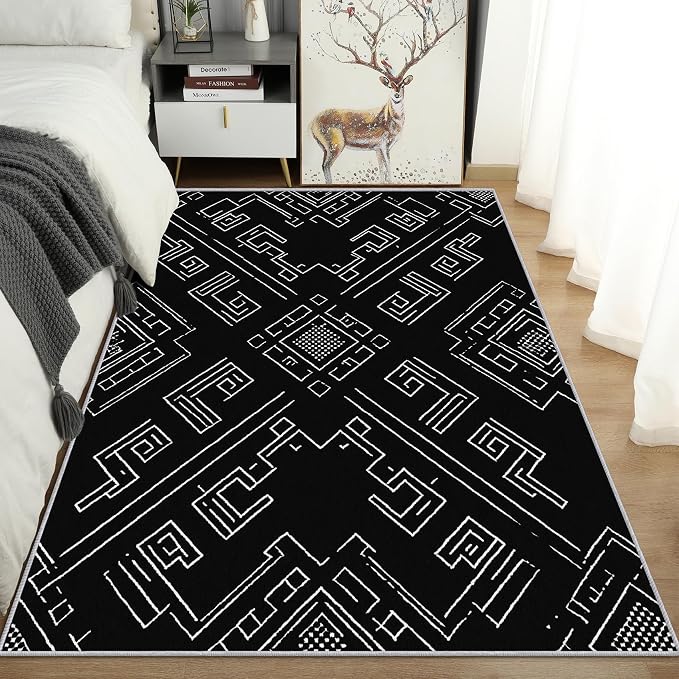 Geometric Rug, Washable 4x6 Rug - Image 3