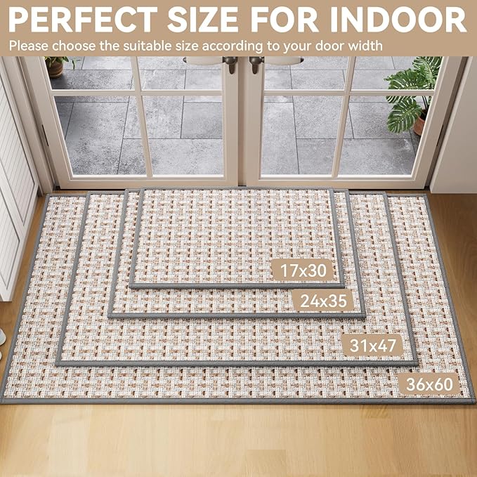 Door Mat 31"x47", Dirt Resistant and Absorbent, Non-Slip Rubber Backing Floor - Image 2