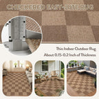 Lahome Checkered Easy Jute Living Room Rugs, 5x7 Large Dining Room Office - Image 4