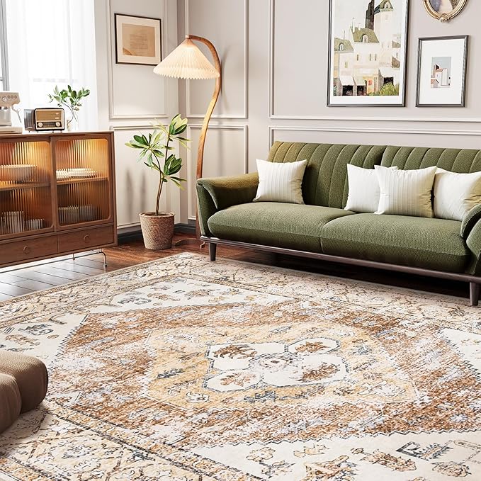 Lahome Rug for Living Room Machine Washable Area Rug 6x9 Boho Non Slip Bedroom by Lahome
