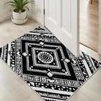 Area Rugs for Living Room 7x9, Moroccan Washable Low Pile Rug, Boho Neutral - Image 4