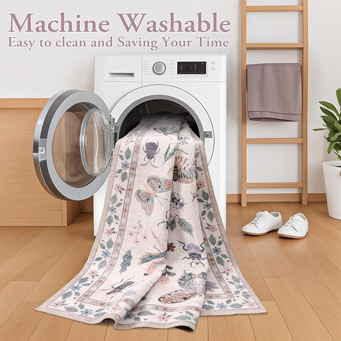 Lahome Insect Washable Rug, 2x3 Kitchen Rugs - Image 4