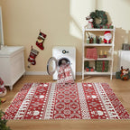 WITSHOCK Christmas Area Rugs for Living Room: 5x7 Stain Resistant Non-Slip - Image 6