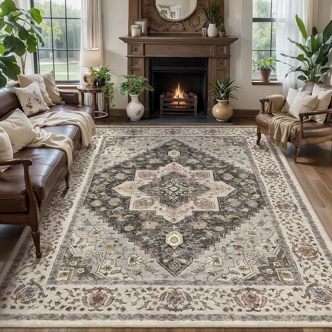 Tangsoo Washable Rug 4x6 Area Rug, Vintage Rug Indoor - Image 8