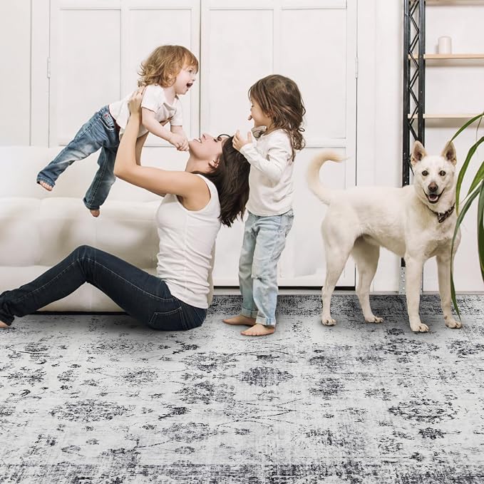 Washable 6x9 Area Rug for Living Room, Carpet for Bedroom Dining Room, Non - Image 5