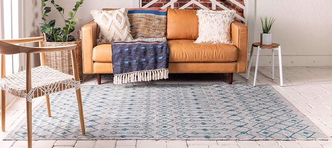 Unique Loom Outdoor Trellis Collection Area Rug - Image 2