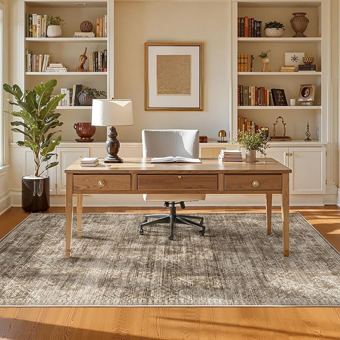 WITSHOCK 5x7 Area Rugs for Living Room: Machine Washable Non Slip Modern - Image 6