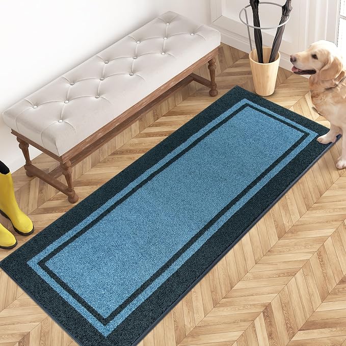 PURRUGS Dirt Trapping Door Mat 24" x 60", Non-Slip/Skid Machine Washable by PURRUGS