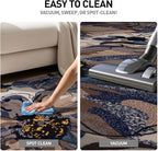 Rugshop Cream Bright Flowers Non Slip Non-Shedding Runner Rug - Image 8