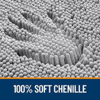OLANLY Bathroom Rugs 59x35, Extra Soft Absorbent Chenille Bath Rugs, Rubber - Image 3