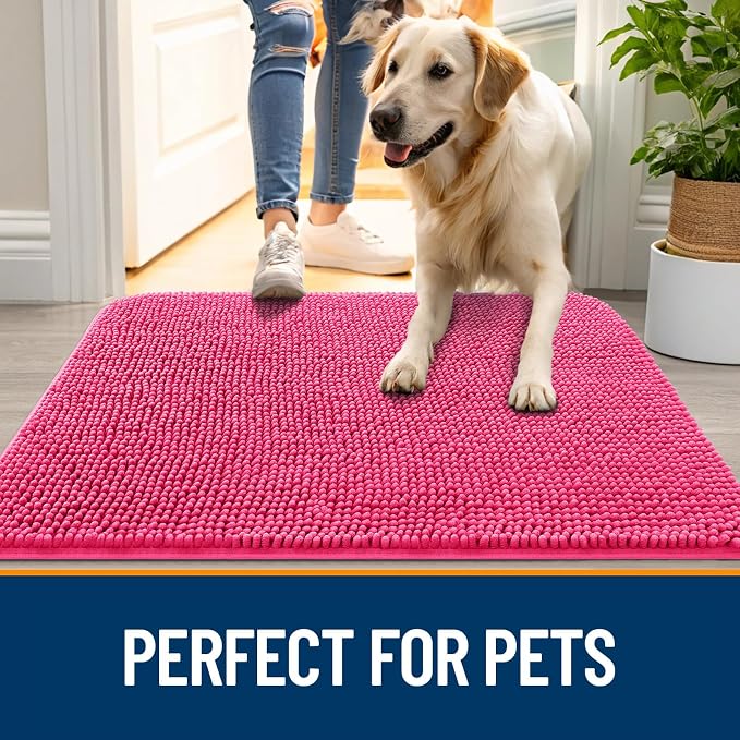 OLANLY Dog Door Mat for Muddy Paws 44x24, Absorbs Moisture and Dirt, Absorbent - Image 6