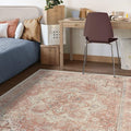 RUGGABLE Washable Area Rug – Kamran Rose Pink 5x7, Stain-Resistant, Non-Slip – by RUGGABLE