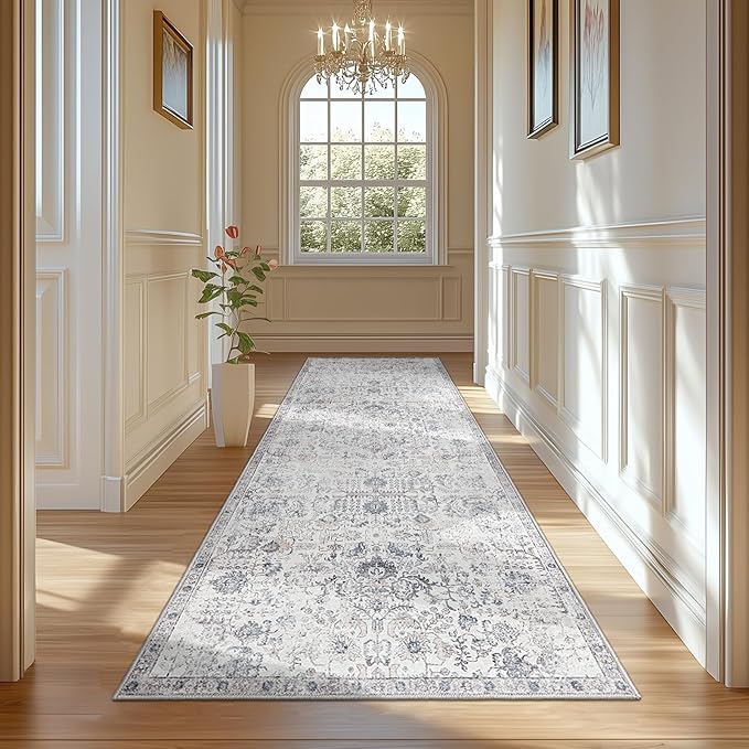 jinchan Runner Rug 3x8 Washable Hallway Rug Vintage Indoor Thin Retro Floor by JINCHAN