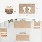 Small Bathroom Rug 17x24 Non Slip Beige Fluffy Bath Mat - Image 2