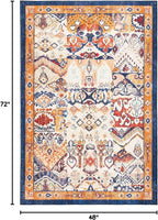 Phantoscope Washable Area Rug 4'x6' Non-Slip, Vintage Boho Rugs - Image 2