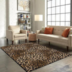 Leopard Rug 5x7 Washable Animal Print Rug Living Room Large Carpet Soft Non-Slip - Image 6