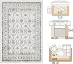 jinchan Floral 6x9 Area Rugs for Living Room - Image 2