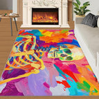 8x10 Abstract Graffiti Rugs for Living Room - Image 2