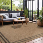 Easy Jute Rugs 9x12 Bordered Natural Color Living Room Indoor Outdoor Area Rug - Image 9