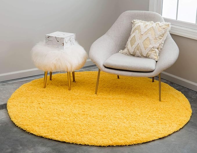 Unique Loom Solid Shag Collection Area Rug - Image 3