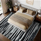 YIHOUSE 6×9 Ft Area Rugs for Living Room: Modern Abstract Black Grey and White - Image 4