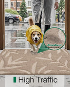 LUMI Front Door Mat Indoor Entrance 32"x48", Low Profile Welcome Mat, Non-Slip - Image 3