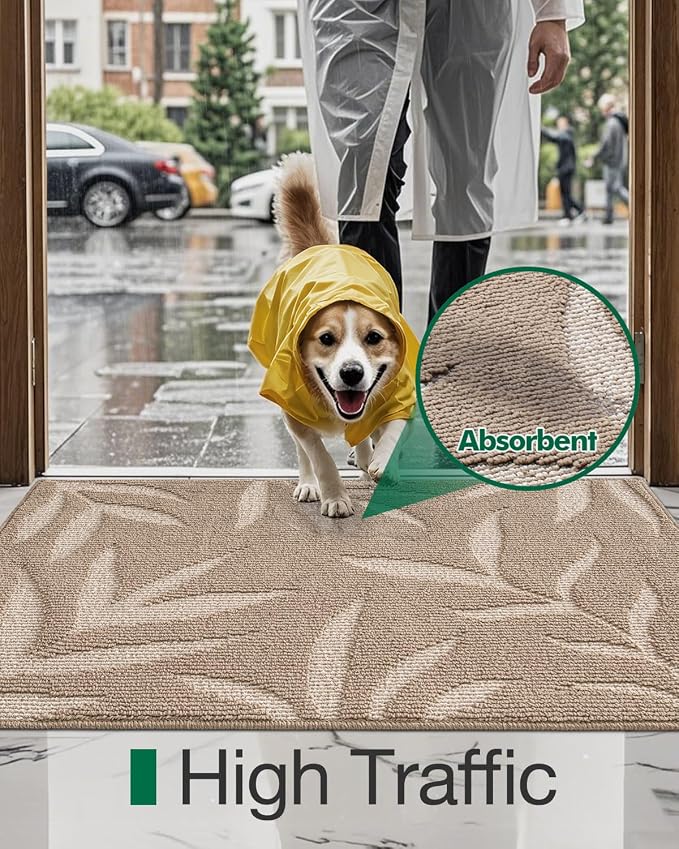 LUMI Front Door Mat Indoor Entrance 48"x72", Low Profile Welcome Mat, Non-Slip - Image 3