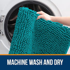 OLANLY Bathroom Rugs 36x24, Extra Soft Absorbent Chenille Bath Rugs, Rubber - Image 5