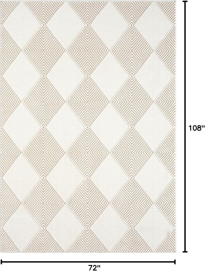 Abani Cream Area Rug for Living Room, Bedroom - Image 2