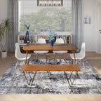 Rugcomf 8x10 Area Rug Washable Boho Rug Soft Non-Slip Non-Shedding Faux Wool - Image 2