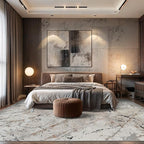 Rugshop Drifted Marble Abstract Area Rug Durable, Kid & Pet Friendly Gray - Image 7