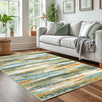 Modern Abstract 4x6 Living Room Washable Rug Non-Slip Soft Bedroom Area Rug by lansny