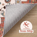 SERISSA Boho Rugs for Entryway, 2x3 Orange Entryway Rug Non-Slip Washable Small - Image 3