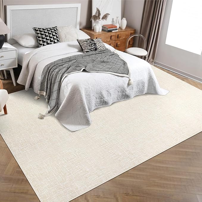 RUGSREAL Bedroom Area Rug 4x6 Modern Abstract Area Rug Stain Resistant Small - Image 3