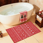Lahome Christmas Door Mat 2x3 Red Entryway Rug Small Washable Area Rugs - Image 4