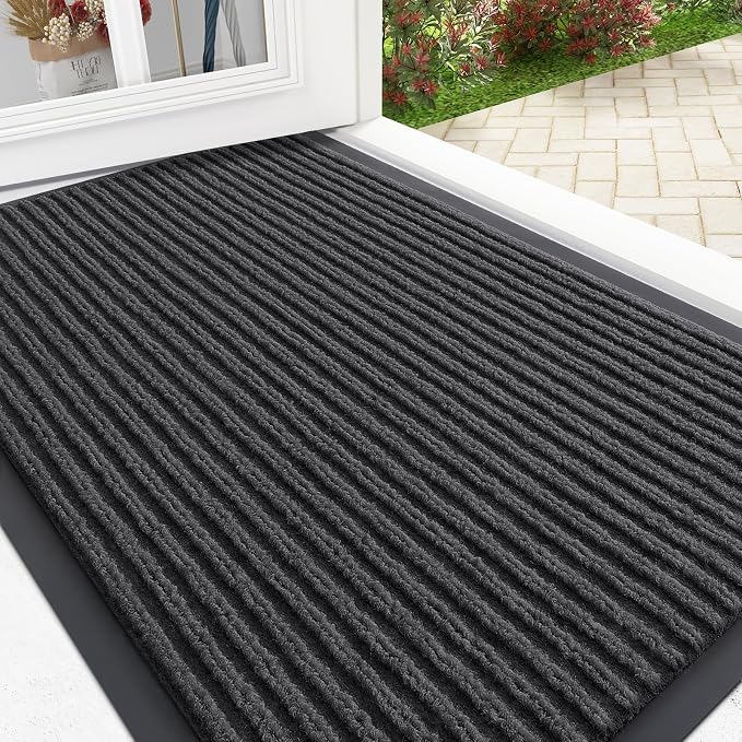 OLANLY Front Door Mat Indoor Outdoor Entrance, Waterproof Heavy Duty Doormat by OLANLY