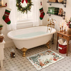 Lahome Floral Christmas Rug, 2x4 Washable Christmas Kitchen Rugs Indoor - Image 3