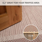 ILANGO Jute Area Rugs for Outdoor, Patio Woven Washable Rugs 5'x7', Natural - Image 7