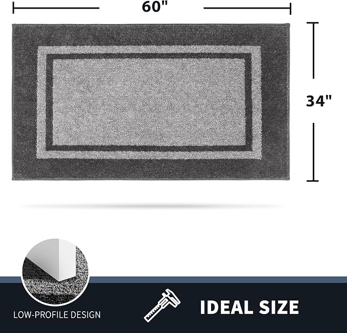PURRUGS Dirt Trapping Door Mat 34" x 60", Non-Slip/Skid Machine Washable - Image 2